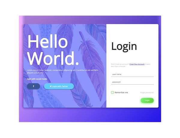 20+ Fresh Login Page in HTML with CSS Code